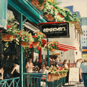 Painting of Hemingways Restaurant Toronto by Jenny Gordon