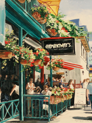 Painting of Hemingways Restaurant Toronto by Jenny Gordon