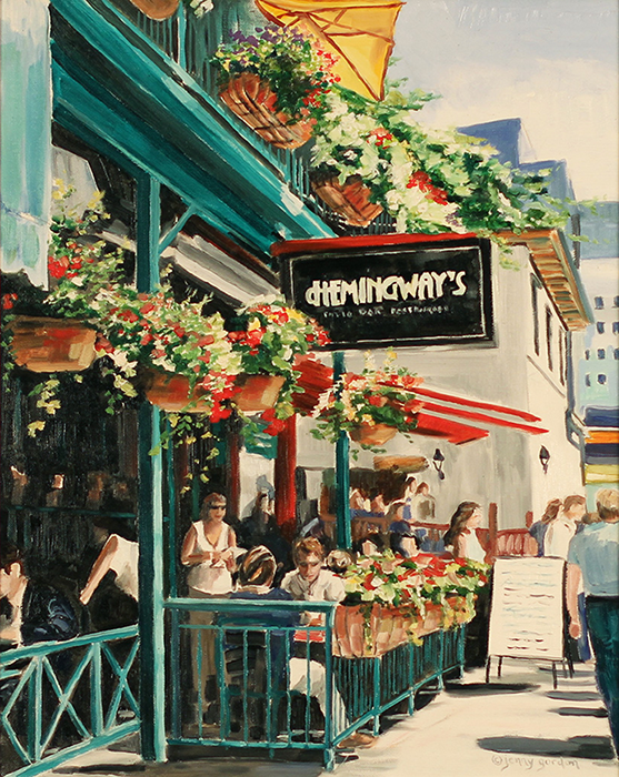 Painting of Hemingways Restaurant Toronto by Jenny Gordon