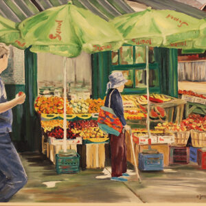 Painting of Kensington Market Toronto by Jenny Gordon