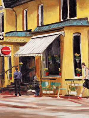 Painting of Sassafraz Restaurant Toronto by Jenny Gordon